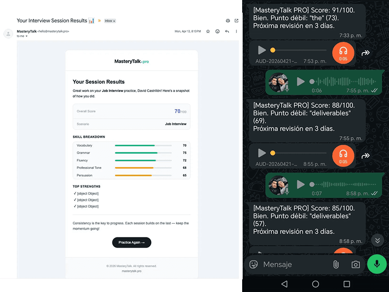 WhatsApp Coach + Lifecycle Email